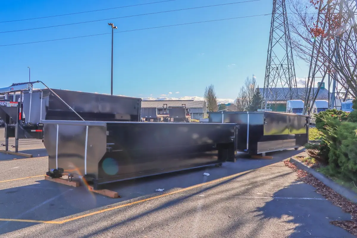 Roll-off dumpster ready for waste disposal at job site for Commercial Dumpster Rental in Hobe Sound